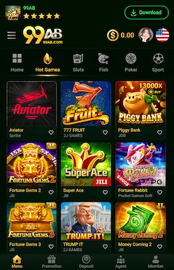 99AB Game latest Android APK interface