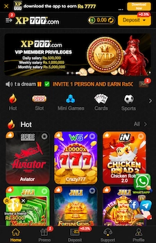 XP777 Game App with Casino Games, Slots, and Card Gaming Features