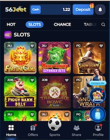 56 JEET Game gaming categories and app features overview