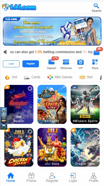 1JJ Game casino games including Teen Patti and Aviator